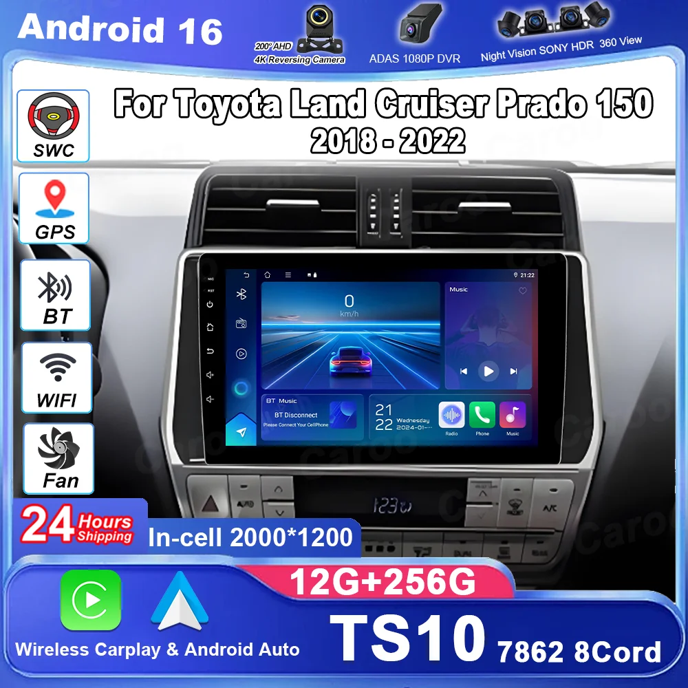 Android 16 для Toyota Land Cruiser Prado 150 2018-2022, CarPlay, камера 360°, автомобильная мультимедийная система, GPS, сенсорный экран
Android 16 для Toyota Land Cruiser Prado 150 2018-2022, CarPlay, камера 360°, автомобильная мультимедийная система, GPS, сенсорный экран