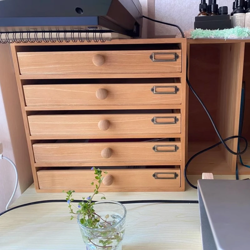 Wooden A4 File Cabinet Multi-Tier Classification Office Organizer Retro Style Desk Storage Drawer Unit Durable Stationery Rack
Wooden A4 File Cabinet Multi-Tier Classification Office Organizer Retro Style Desk Storage Drawer Unit Durable Stationery Rack