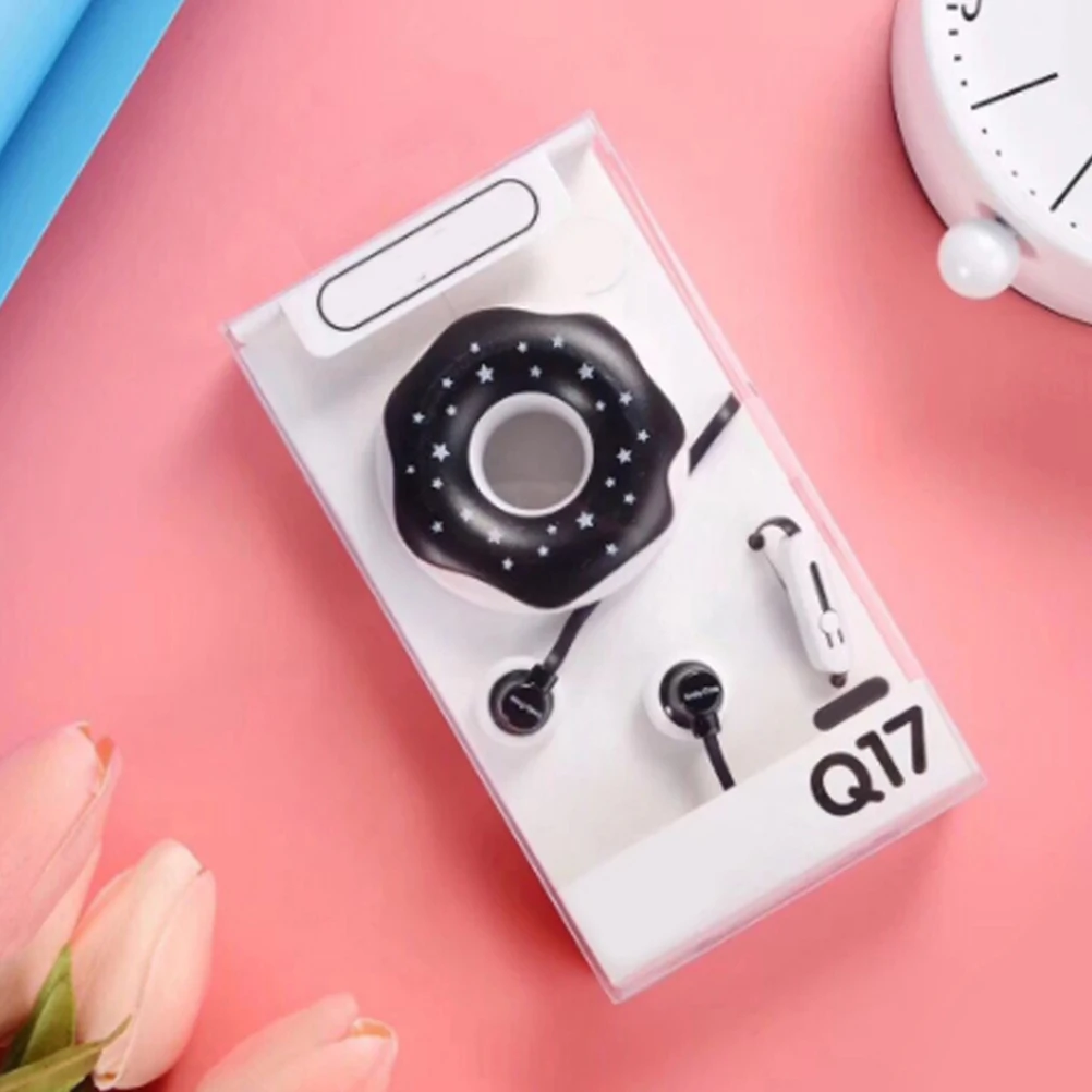 Bass Headphones Donut Earbuds Anti Tangle Wire Random Pattern Earphone 35mm Music Calls Mic Comfort Fit Portable Audio Device
Bass Headphones Donut Earbuds Anti Tangle Wire Random Pattern Earphone 35mm Music Calls Mic Comfort Fit Portable Audio Device