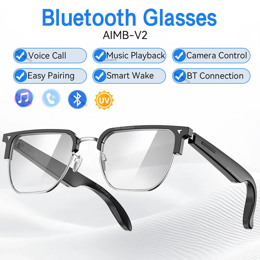 Умные очки, беспроводные солнцезащитные очки с Bluetooth, встроенный микрофон, динамики, сенсорный и голосовой помощник, совместимое стекло для мужчин и женщин
Умные очки, беспроводные солнцезащитные очки с Bluetooth, встроенный микрофон, динамики, сенсорный и голосовой помощник, совместимое стекло для мужчин и женщин