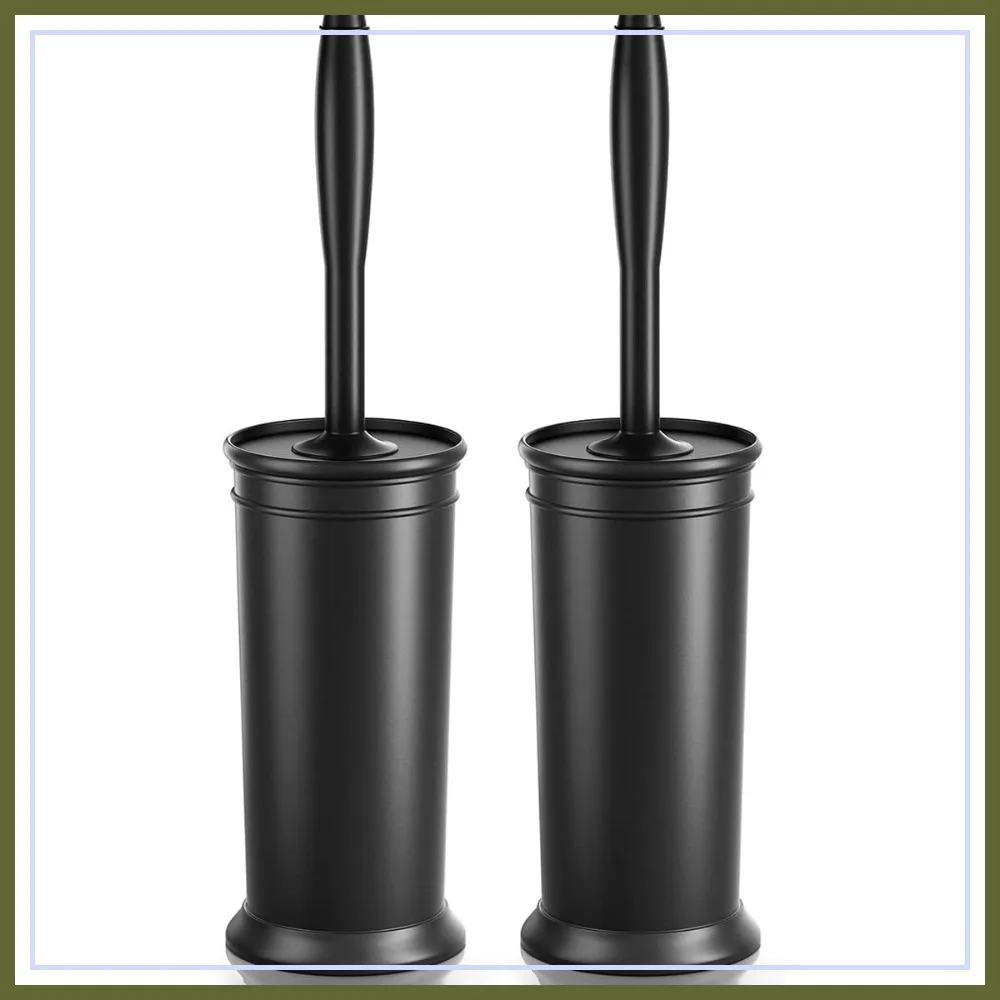 Toilet Brush and Holder 2 Pack, Extra Long Handle, Deep Cleaning, Space Saving, Durable, Black
Toilet Brush and Holder 2 Pack, Extra Long Handle, Deep Cleaning, Space Saving, Durable, Black