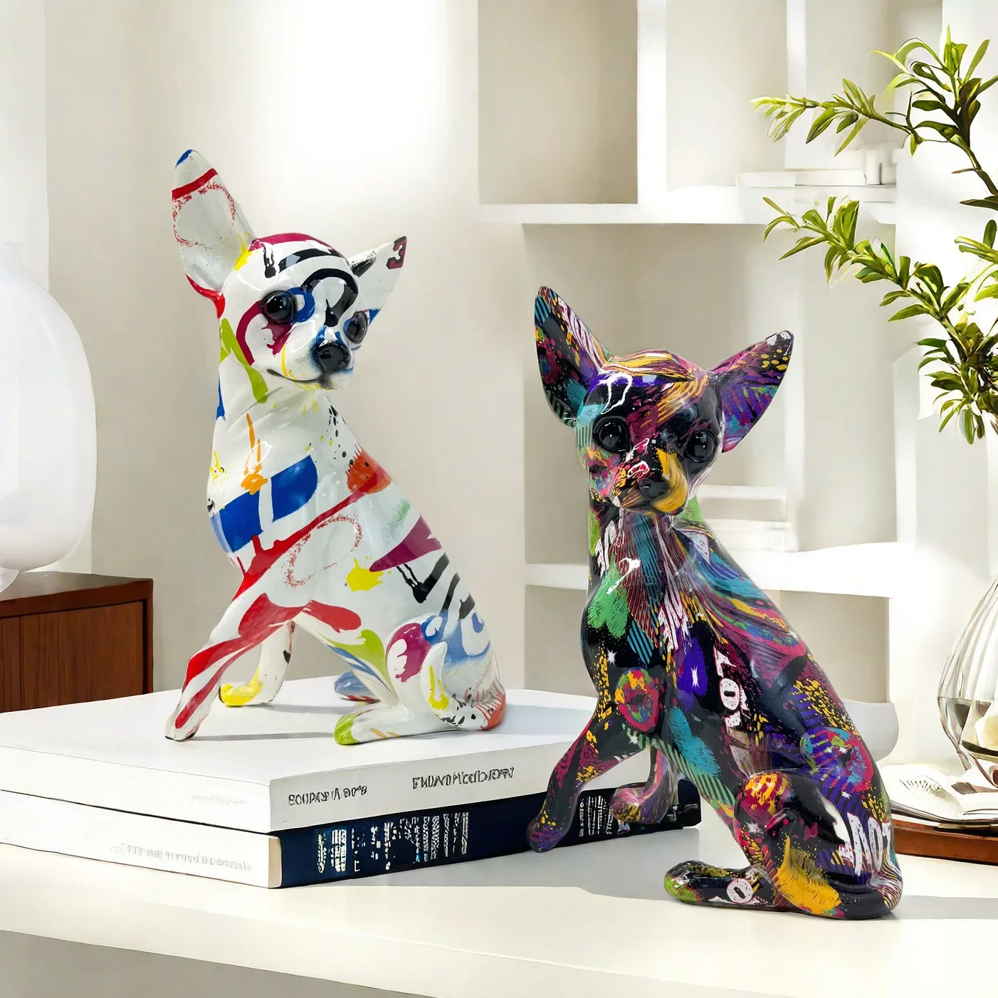 Colorful Chihuahua Home Decor Living Room Entrance Puppy Ornament Desktop Office High end Resin Crafts
Colorful Chihuahua Home Decor Living Room Entrance Puppy Ornament Desktop Office High end Resin Crafts