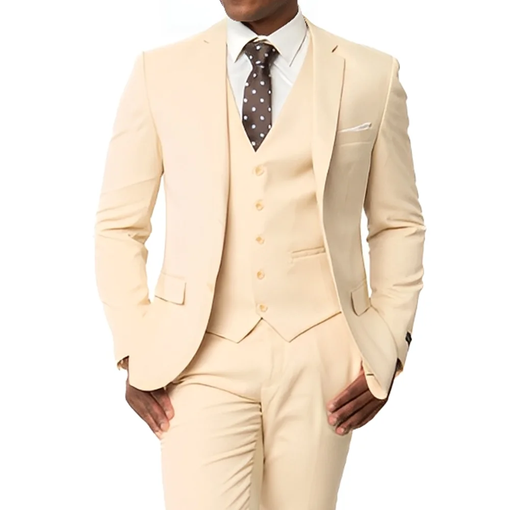 Men's Slim-fit Suit 3-piece Set Khaki Blazer Pants and Vest Formal Business Suit Work Wear Custom Men's Outfit
Men's Slim-fit Suit 3-piece Set Khaki Blazer Pants and Vest Formal Business Suit Work Wear Custom Men's Outfit