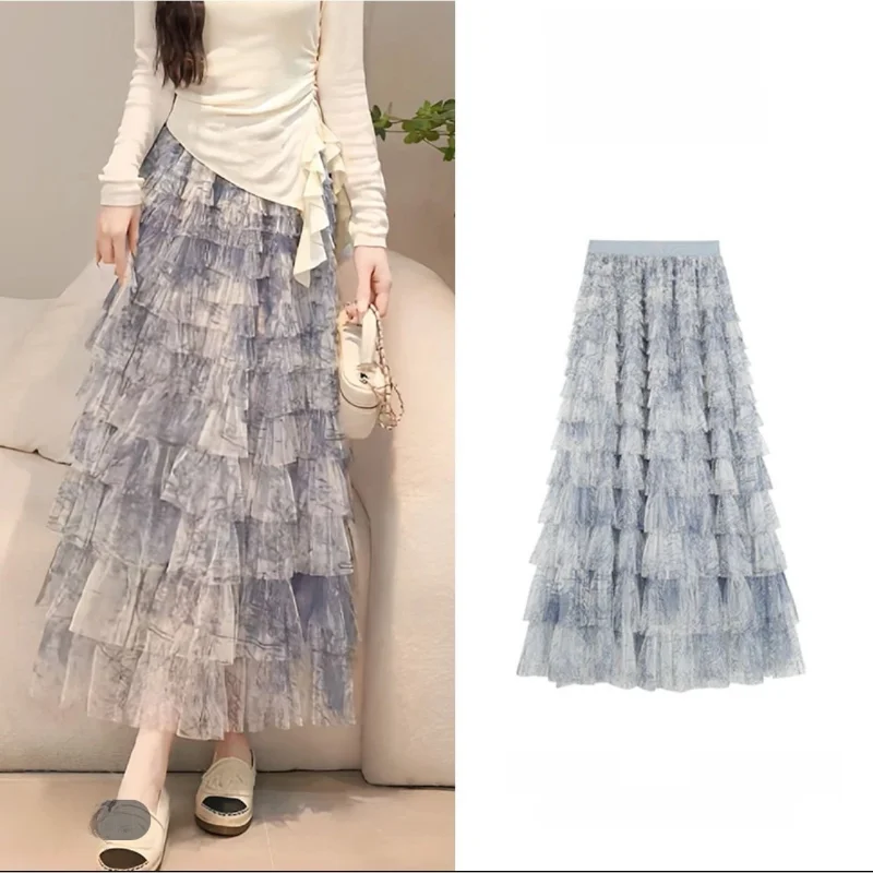 New High Waist Cake Skirt Half-length Unique Beautiful Dyed Netting Women's Casual Polyester Non-deformable Baked Cake Style
New High Waist Cake Skirt Half-length Unique Beautiful Dyed Netting Women's Casual Polyester Non-deformable Baked Cake Style