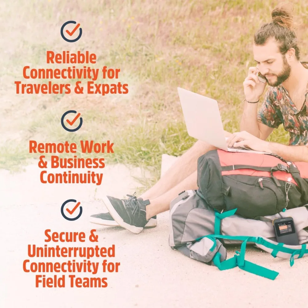 5G WiFi Mobile Hotspot Device, Portable WiFi for Travel in 140+ Countries, No SIM Card, No Contract Required
5G WiFi Mobile Hotspot Device, Portable WiFi for Travel in 140+ Countries, No SIM Card, No Contract Required