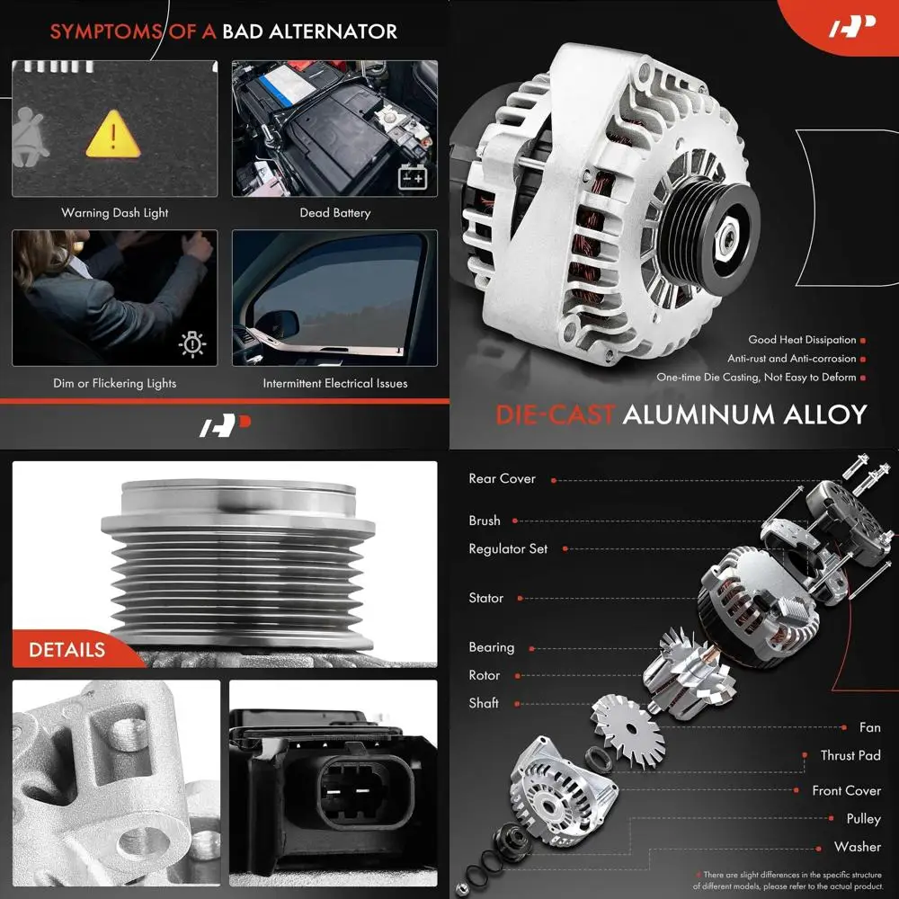 Генератор A-Premium, совместимый с Chevrolet Traverse 2009-2017 гг., GMC Acadia 2007-2016 гг., Buick Enclave 2008-2017 гг., и Saturn Outl
Генератор A-Premium, совместимый с Chevrolet Traverse 2009-2017 гг., GMC Acadia 2007-2016 гг., Buick Enclave 2008-2017 гг., и Saturn Outl