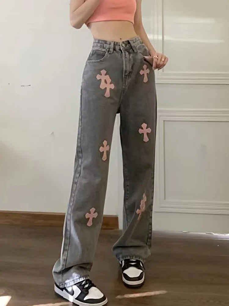 Джинсы American Vibe High Street в стиле ретро Heavy Du Crossbody, женские прямые длинные брюки с высокой талией и широкими штанинами
Джинсы American Vibe High Street в стиле ретро Heavy Du Crossbody, женские прямые длинные брюки с высокой талией и широкими штанинами