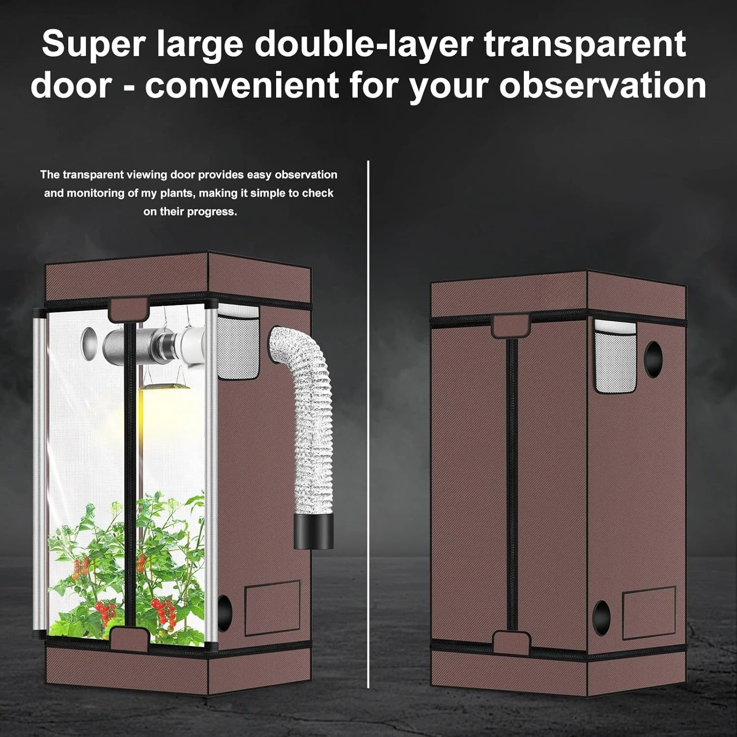 4x2 Grow Tent, 48"x24"x60''High Reflective Mylar 1680D Hydroponic Grow Tents,Waterproof Grow Tent with Double Cleart Observation
4x2 Grow Tent, 48"x24"x60''High Reflective Mylar 1680D Hydroponic Grow Tents,Waterproof Grow Tent with Double Cleart Observation
