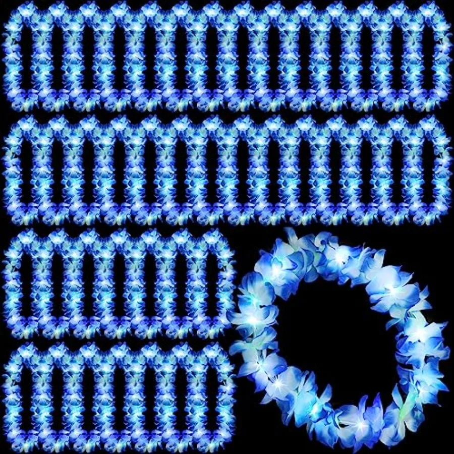 24 Pcs LED Leis Up Wedding Hawaiian Leis Flower Necklace with LED s Beach Tropical Carnival Party Wedding Supplies Luau for Mas
24 Pcs LED Leis Up Wedding Hawaiian Leis Flower Necklace with LED s Beach Tropical Carnival Party Wedding Supplies Luau for Mas