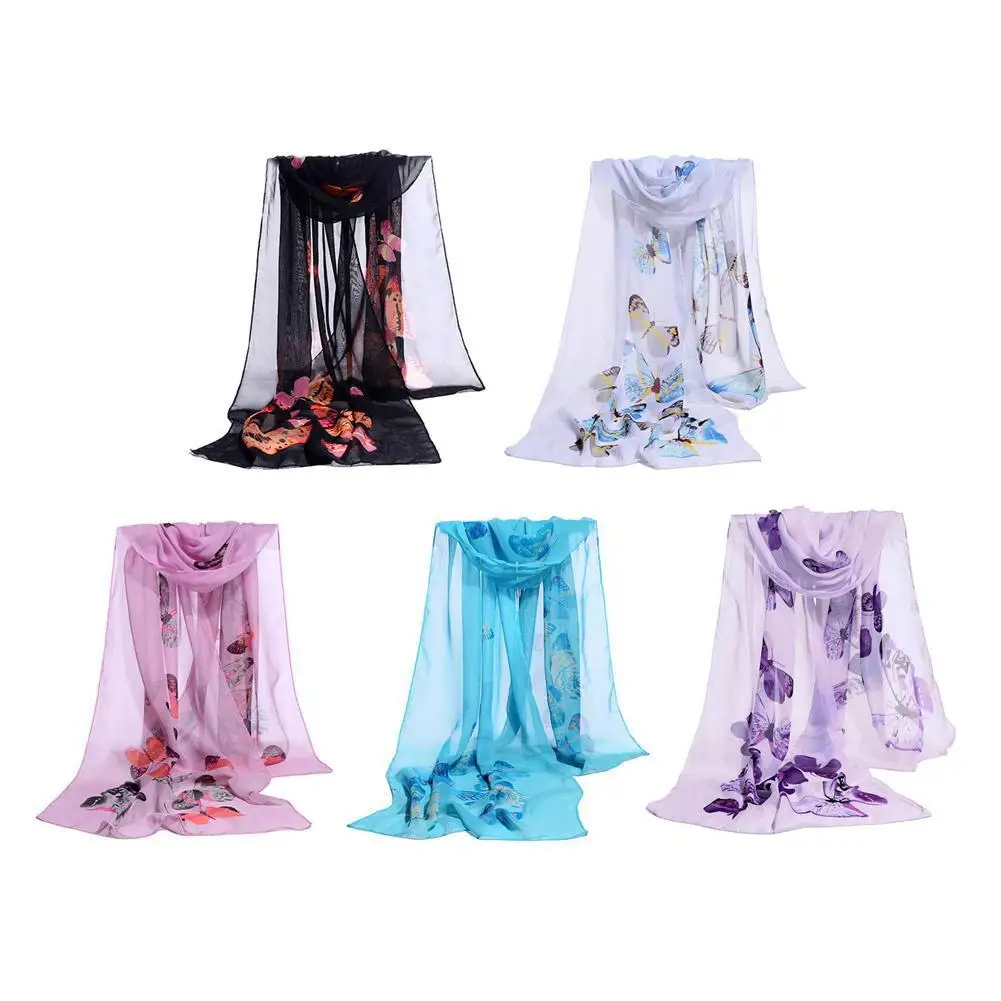 New Women's Elegant Butterfly Flower Print Long Silk Scarf Soft Chiffon Shawl Wrap Fashion Accessories
New Women's Elegant Butterfly Flower Print Long Silk Scarf Soft Chiffon Shawl Wrap Fashion Accessories