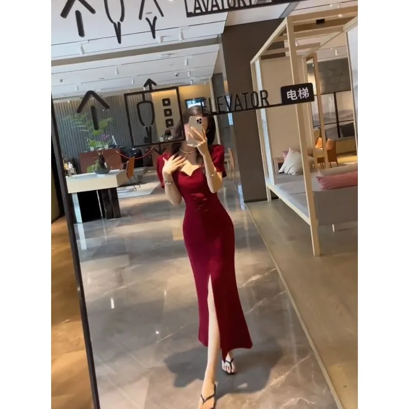Summer Beautiful Royal Sister Wind Dress New Women's Short-sleeved Senior Sense Slit Waist Slimming A-line Long Dress Female
Summer Beautiful Royal Sister Wind Dress New Women's Short-sleeved Senior Sense Slit Waist Slimming A-line Long Dress Female