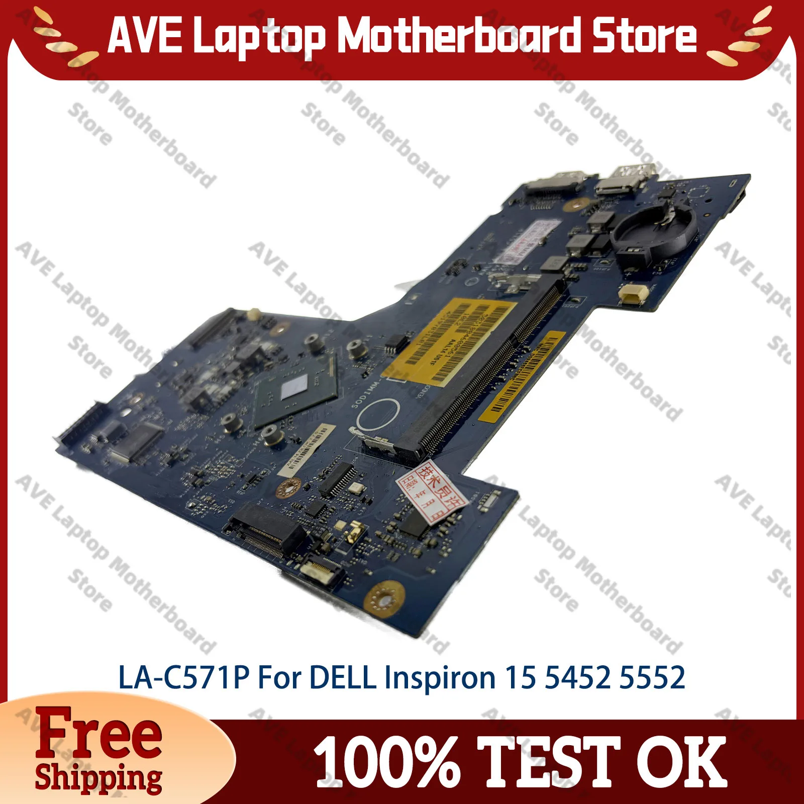 For DELL Inspiron 5452 5552 Laptop Motherboard LA-C571P with Pentium CPU, AAL14 CN-0F77J1 F77J1 Notebook Mainboard 100% Tested
For DELL Inspiron 5452 5552 Laptop Motherboard LA-C571P with Pentium CPU, AAL14 CN-0F77J1 F77J1 Notebook Mainboard 100% Tested