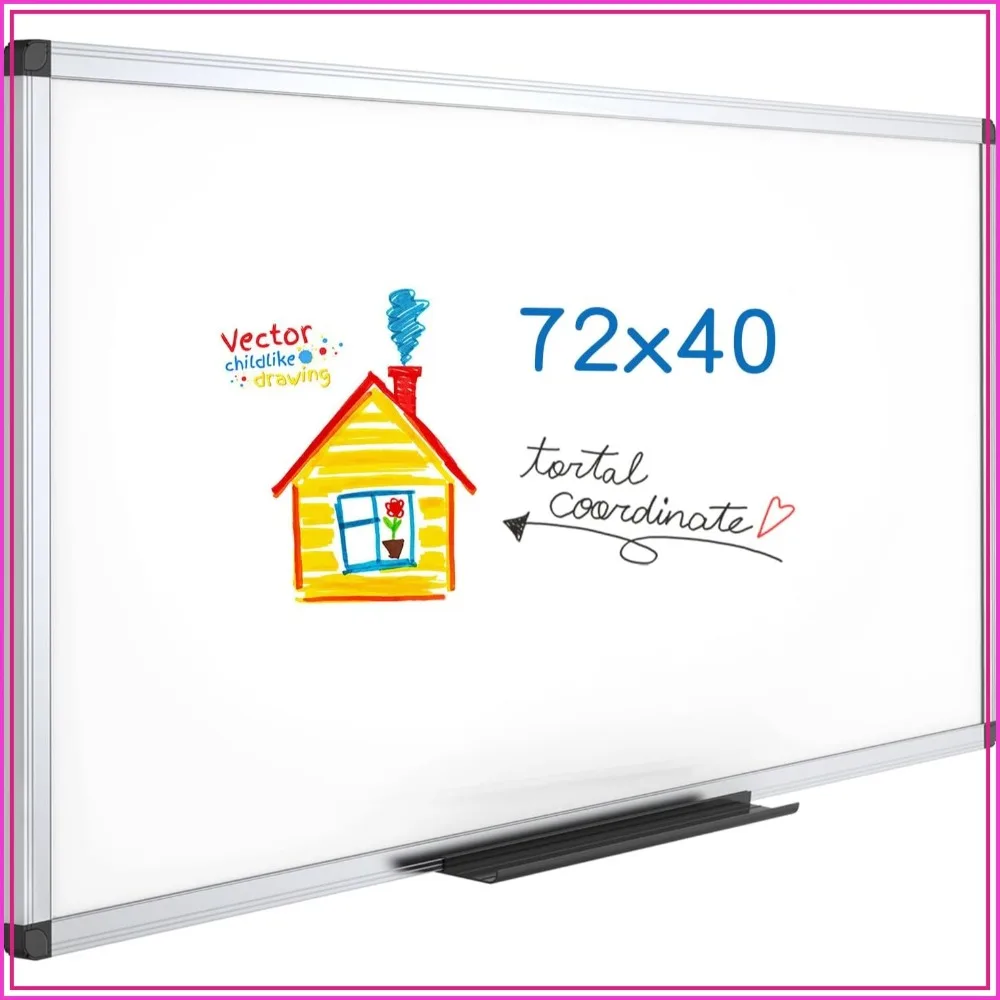 72x40 Inches Large Dry Erase Board, Magnetic Whiteboard for Office School Home Wall Mounted
72x40 Inches Large Dry Erase Board, Magnetic Whiteboard for Office School Home Wall Mounted