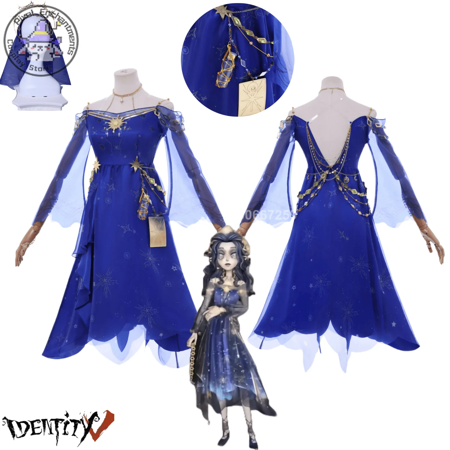 Hot Game Identity V Cosplay Costume Anime Ada Mesmer Role Playing New Blue Sexty Dress Wig for Women Comic Con Halloween Party
Hot Game Identity V Cosplay Costume Anime Ada Mesmer Role Playing New Blue Sexty Dress Wig for Women Comic Con Halloween Party