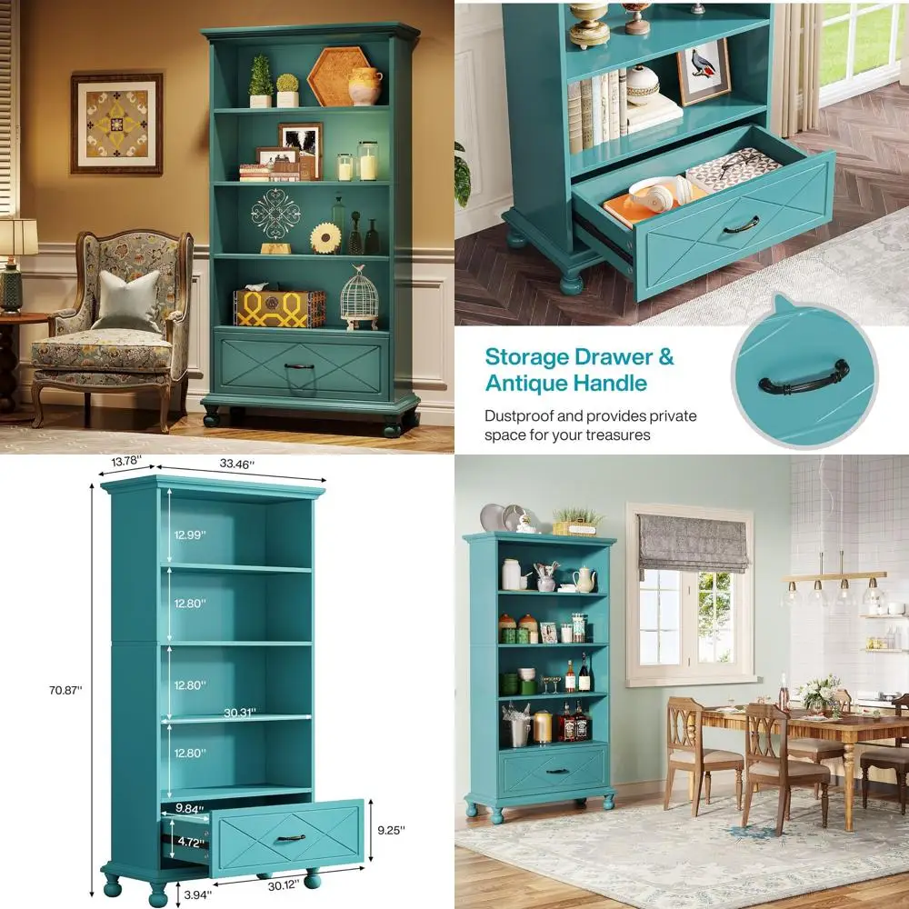 6-Shel Bookcase Set o 2, 71 Inch Tall loor Standing Bookshel with Der and Solid Wood Legs, 6-Tier Large Open Display Storage Boo
6-Shel Bookcase Set o 2, 71 Inch Tall loor Standing Bookshel with Der and Solid Wood Legs, 6-Tier Large Open Display Storage Boo