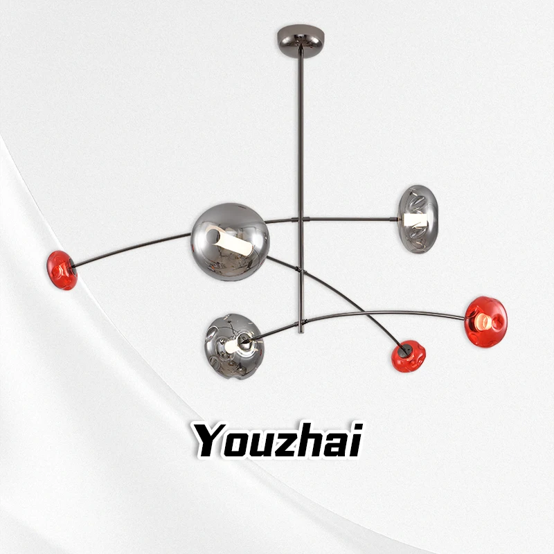 Nordic Creative Model Tenant Hall Balance Bar Restaurant Pendant Light Luxury Villa Bedroom Postmodern Art Magic Bean Lamp 
Nordic Creative Model Tenant Hall Balance Bar Restaurant Pendant Light Luxury Villa Bedroom Postmodern Art Magic Bean Lamp
