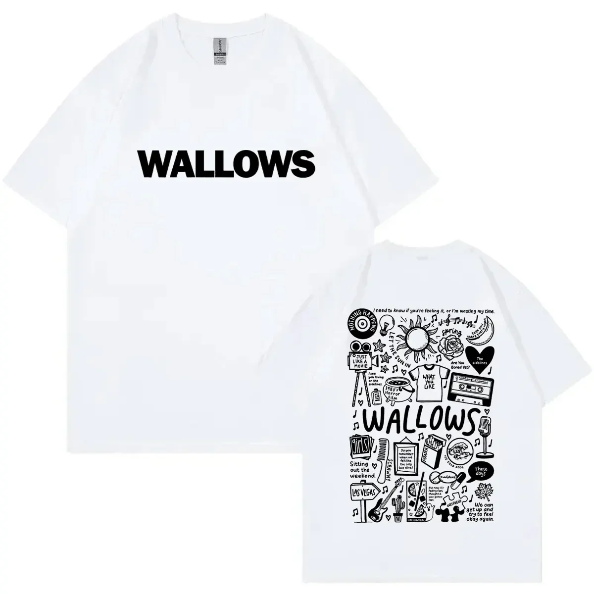 Wallows Rock Band Print Summer T-shirt Shouldered Fashion Trend Loose Hip Hop Comfort 100% cotton round neck short sleeveT-shirt
Wallows Rock Band Print Summer T-shirt Shouldered Fashion Trend Loose Hip Hop Comfort 100% cotton round neck short sleeveT-shirt