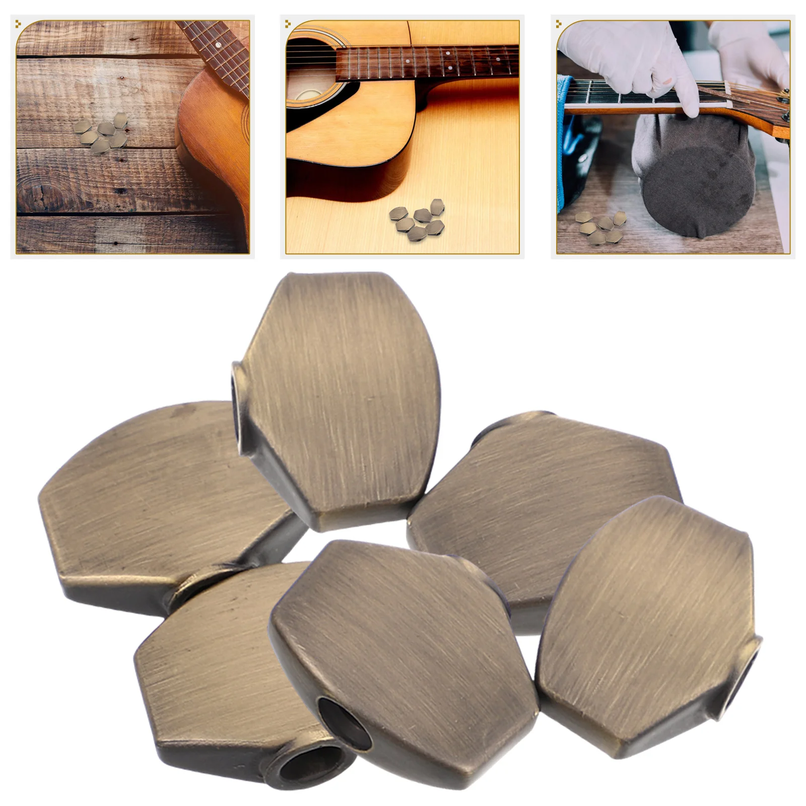 6 Pcs Guitar Tuning Peg Buttons Tuning Peg Buttons Electric Knobs Replacement Parts Metal Bronze Finish Wear Resistance
6 Pcs Guitar Tuning Peg Buttons Tuning Peg Buttons Electric Knobs Replacement Parts Metal Bronze Finish Wear Resistance