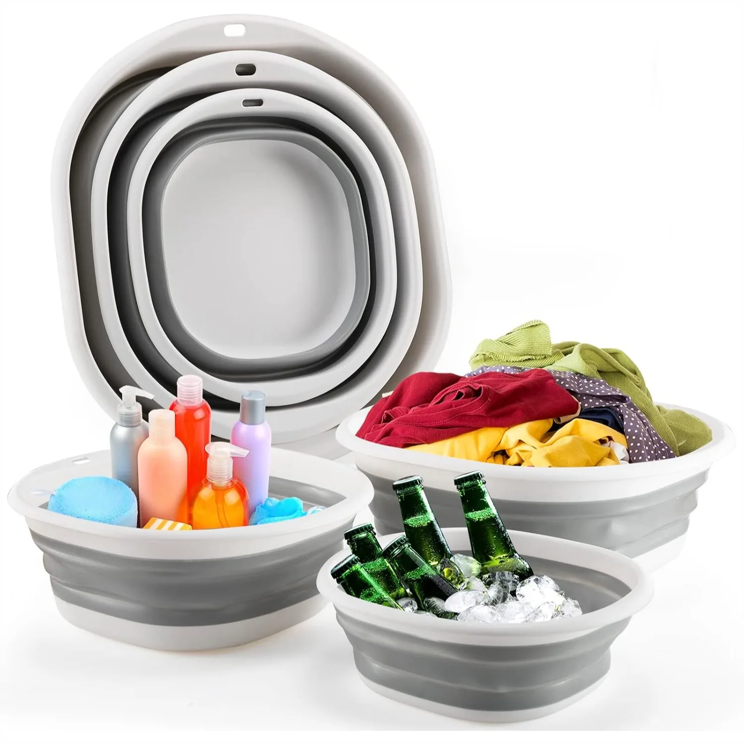 Collapsible Tub Wash Basin 3 Pack Foldable Dish Tub Plastic Washtub Space Saving for Dishing, Fruit, Camping, Laundry, Hiking &
Collapsible Tub Wash Basin 3 Pack Foldable Dish Tub Plastic Washtub Space Saving for Dishing, Fruit, Camping, Laundry, Hiking &