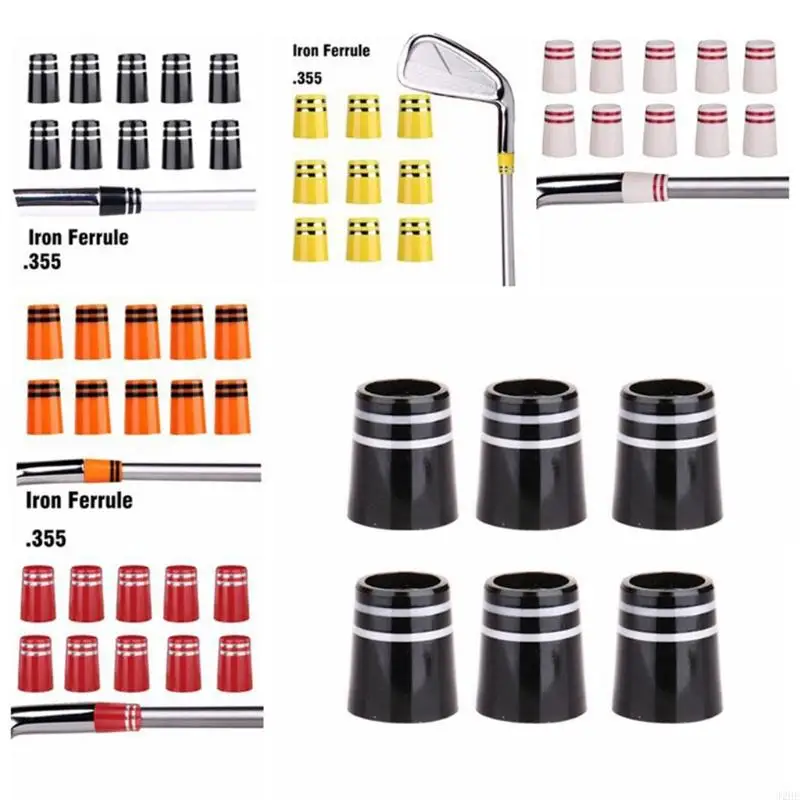 J2HE 10 Pcs Golf Iron Ferrules With Silver Double Ring Rubber Tapered Ferrule Iron Rod Damping Ring for Tapered 0.355 Shaft
J2HE 10 Pcs Golf Iron Ferrules With Silver Double Ring Rubber Tapered Ferrule Iron Rod Damping Ring for Tapered 0.355 Shaft