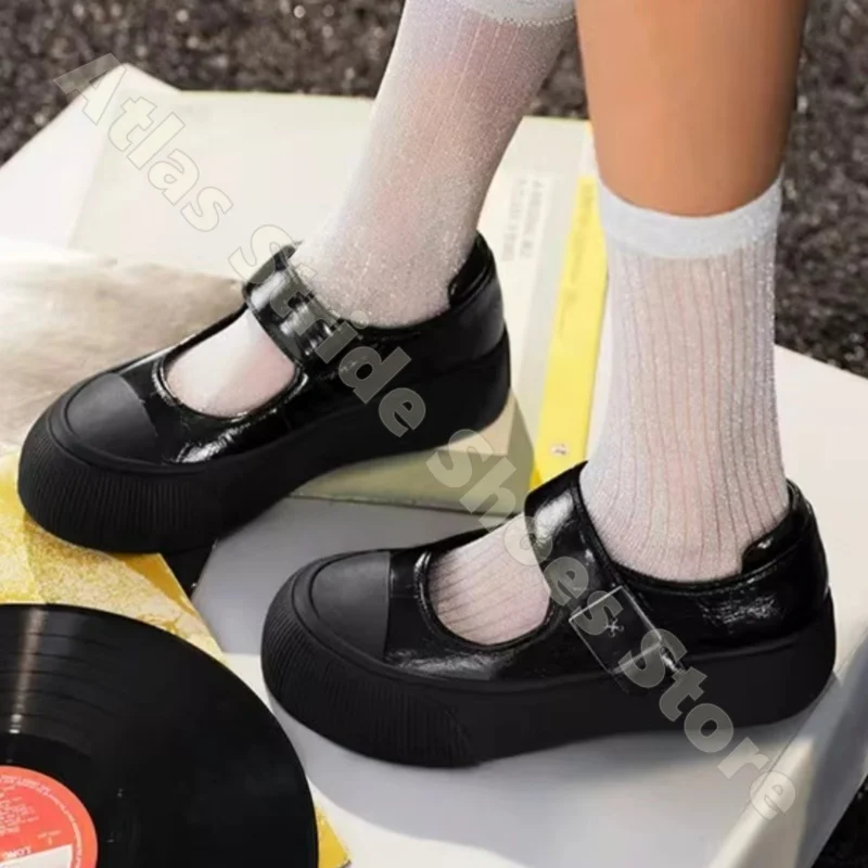 Mary Jane Women Platform Mary Janes Chunky Sole Magic Tape Strap Metallic Patent Y2K Punk Rock Lolita Cosplay Statement Shoes
Mary Jane Women Platform Mary Janes Chunky Sole Magic Tape Strap Metallic Patent Y2K Punk Rock Lolita Cosplay Statement Shoes
