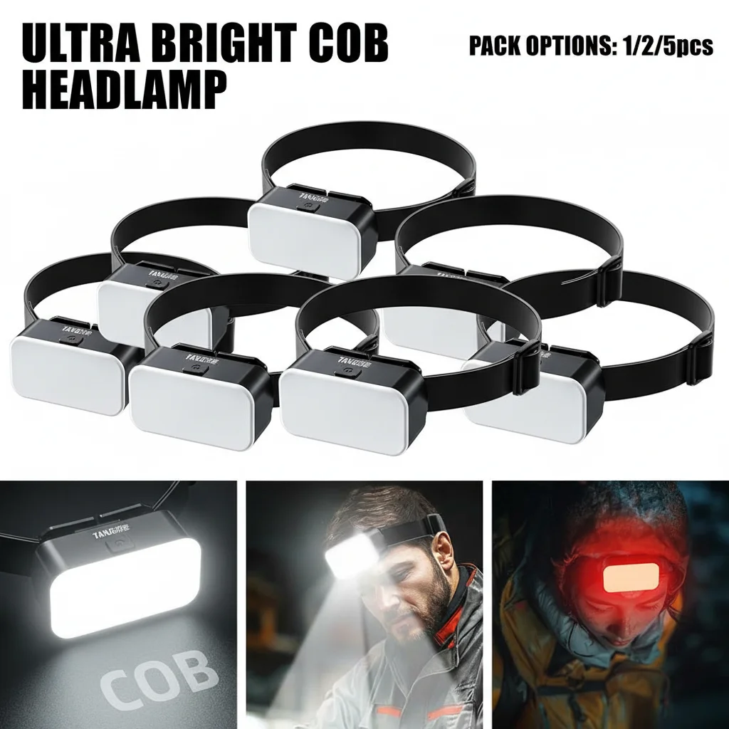 Перезаряжаемый USB-фонарь на голову с COB LED, прожектор для рыбалки, ночной фонарь, аварийный фонарь, рабочий фонарь EDC
Перезаряжаемый USB-фонарь на голову с COB LED, прожектор для рыбалки, ночной фонарь, аварийный фонарь, рабочий фонарь EDC