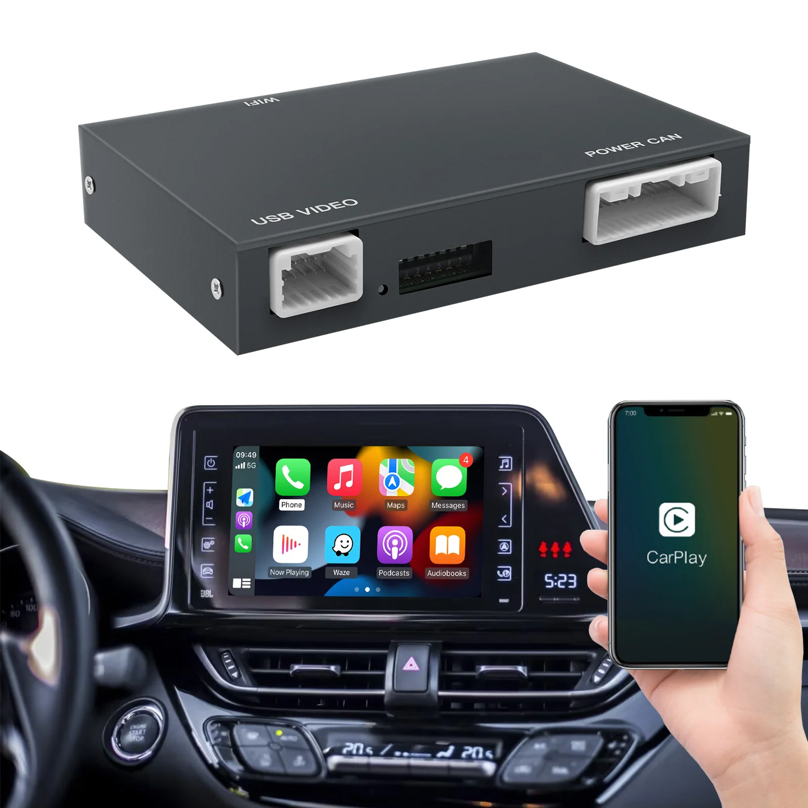 Autoabc Wireless Carplay Interface for Toyota CHR Universal Wireless Android Auto Screen Mirror Carplay Box Adapter
Autoabc Wireless Carplay Interface for Toyota CHR Universal Wireless Android Auto Screen Mirror Carplay Box Adapter