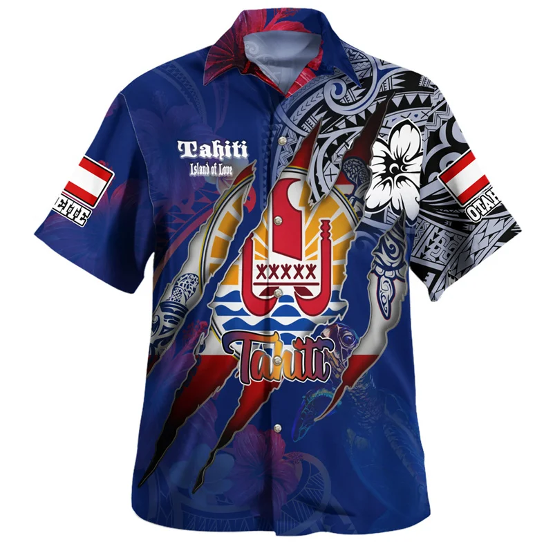 Summer 3D Vintage French Polynesia Tahiti National Flag Printig Shirts Tahiti Emblem Graphic Short Shirts Men Fashion Shirts Top
Summer 3D Vintage French Polynesia Tahiti National Flag Printig Shirts Tahiti Emblem Graphic Short Shirts Men Fashion Shirts Top