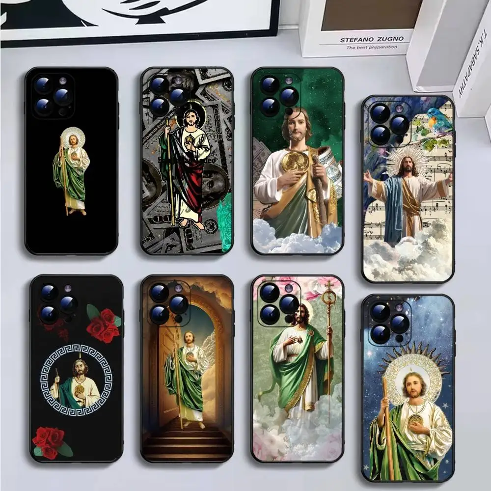 San Judas Tadeo ART Phone Case For iPhone16,15,14,13,12,11 Plus,Pro Max,XS,X,XR,SE,Mini,8,7,Soft Black Cover
San Judas Tadeo ART Phone Case For iPhone16,15,14,13,12,11 Plus,Pro Max,XS,X,XR,SE,Mini,8,7,Soft Black Cover