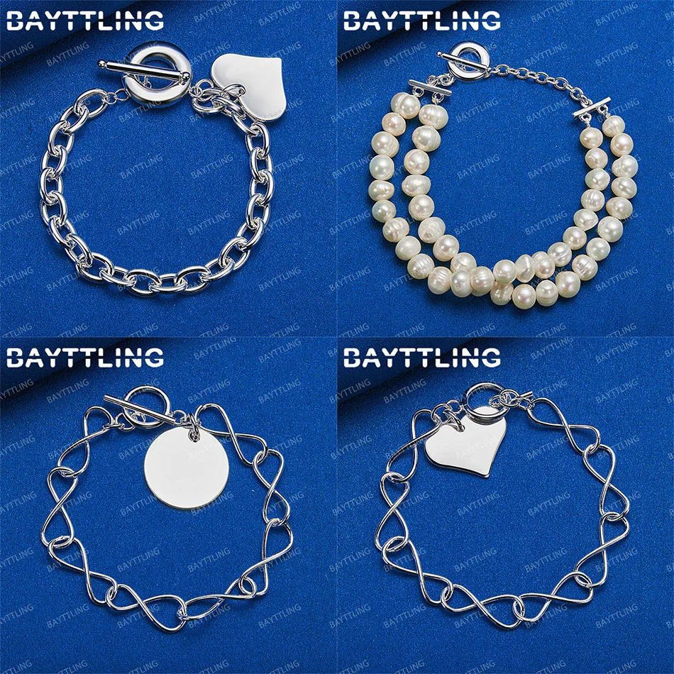 Luxury 925 Sterling Silver Delicate Heart Shaped Round Pendant Bracelet Women's Wedding Engagement Party Accessory Jewelry
Luxury 925 Sterling Silver Delicate Heart Shaped Round Pendant Bracelet Women's Wedding Engagement Party Accessory Jewelry