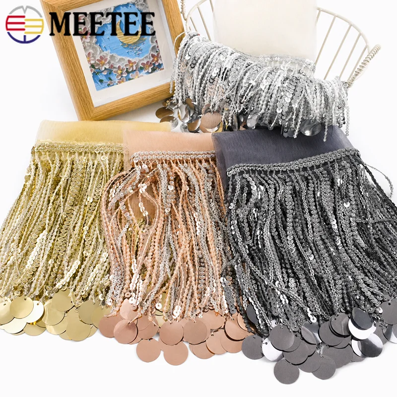3/5Yards Sequin Fringe Trim Tassel Lace Ribbon Shiny Hanging Pendant for Dress Costume Curtain Tassels DIY Sewing Accessories
3/5Yards Sequin Fringe Trim Tassel Lace Ribbon Shiny Hanging Pendant for Dress Costume Curtain Tassels DIY Sewing Accessories
