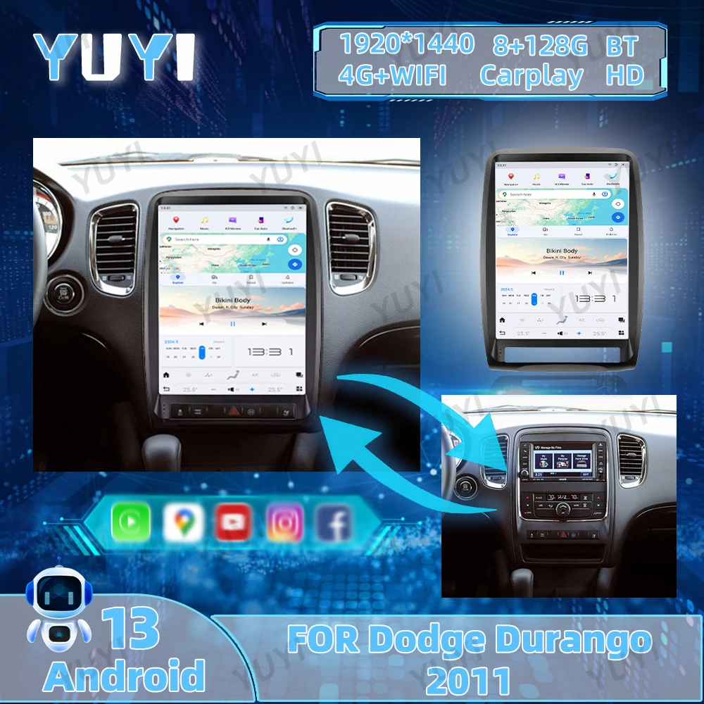 13,8-дюймовый автомобильный радиоприемник для Dodge Durango 2011 Android 13, GPS-навигация, DVD, мультимедийный плеер, головное устройство, авто BT, стерео DSP Carplay
13,8-дюймовый автомобильный радиоприемник для Dodge Durango 2011 Android 13, GPS-навигация, DVD, мультимедийный плеер, головное устройство, авто BT, стерео DSP Carplay