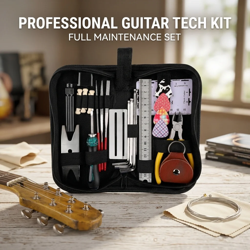 Guitar Repair Tool One Set 26 Pieces Multifunctional Guitar Accessories Wrenches Screwdrivers Scale Ruler Musical Instruments
Guitar Repair Tool One Set 26 Pieces Multifunctional Guitar Accessories Wrenches Screwdrivers Scale Ruler Musical Instruments