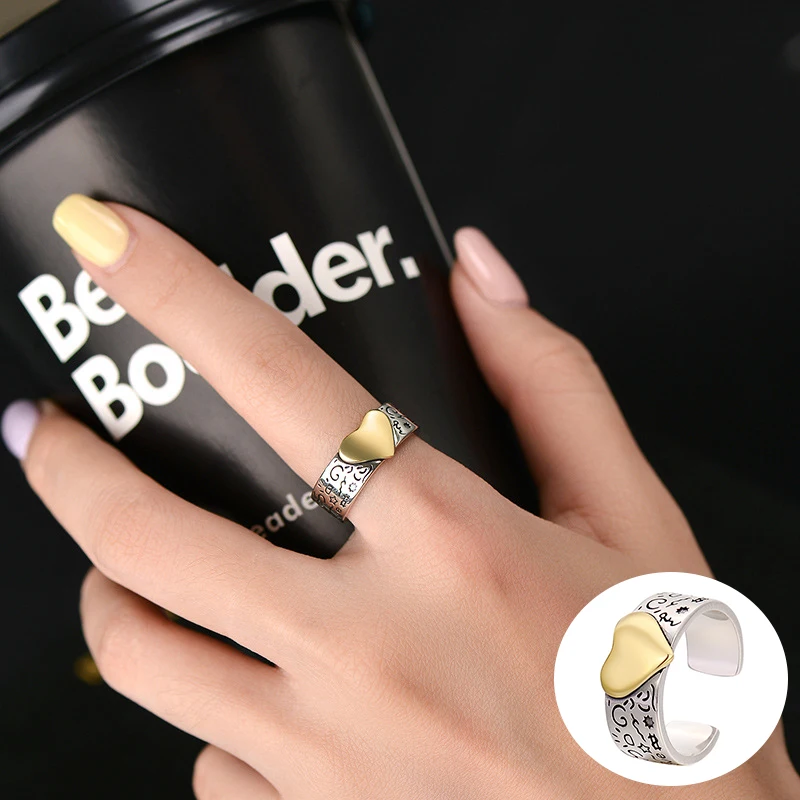 100% 925 Sterling Silver Love Heart Open Ring for Women Girl Fashion Graffiti Texture Design Jewelry Party Gift Dropshipping
100% 925 Sterling Silver Love Heart Open Ring for Women Girl Fashion Graffiti Texture Design Jewelry Party Gift Dropshipping