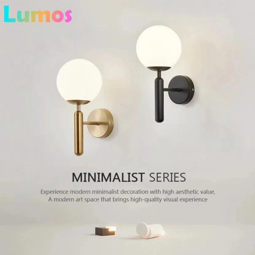 Nordic Modern Wall Lamp Bedroom Beside Glass Ball LED Wall Lights Wandlamp Bathroom Mirror Stair Lights Aisle Lighting Fixtures
Nordic Modern Wall Lamp Bedroom Beside Glass Ball LED Wall Lights Wandlamp Bathroom Mirror Stair Lights Aisle Lighting Fixtures
