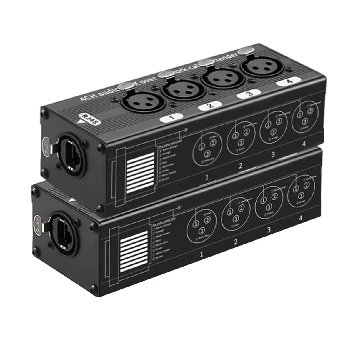 Лидер продаж, 1 пара, 4-канальный XLR/аудио RJ45 Cat5/Cat6, Ethernet-удлинитель, XLR-удлинитель, приемопередатчик для живой сцены
Лидер продаж, 1 пара, 4-канальный XLR/аудио RJ45 Cat5/Cat6, Ethernet-удлинитель, XLR-удлинитель, приемопередатчик для живой сцены