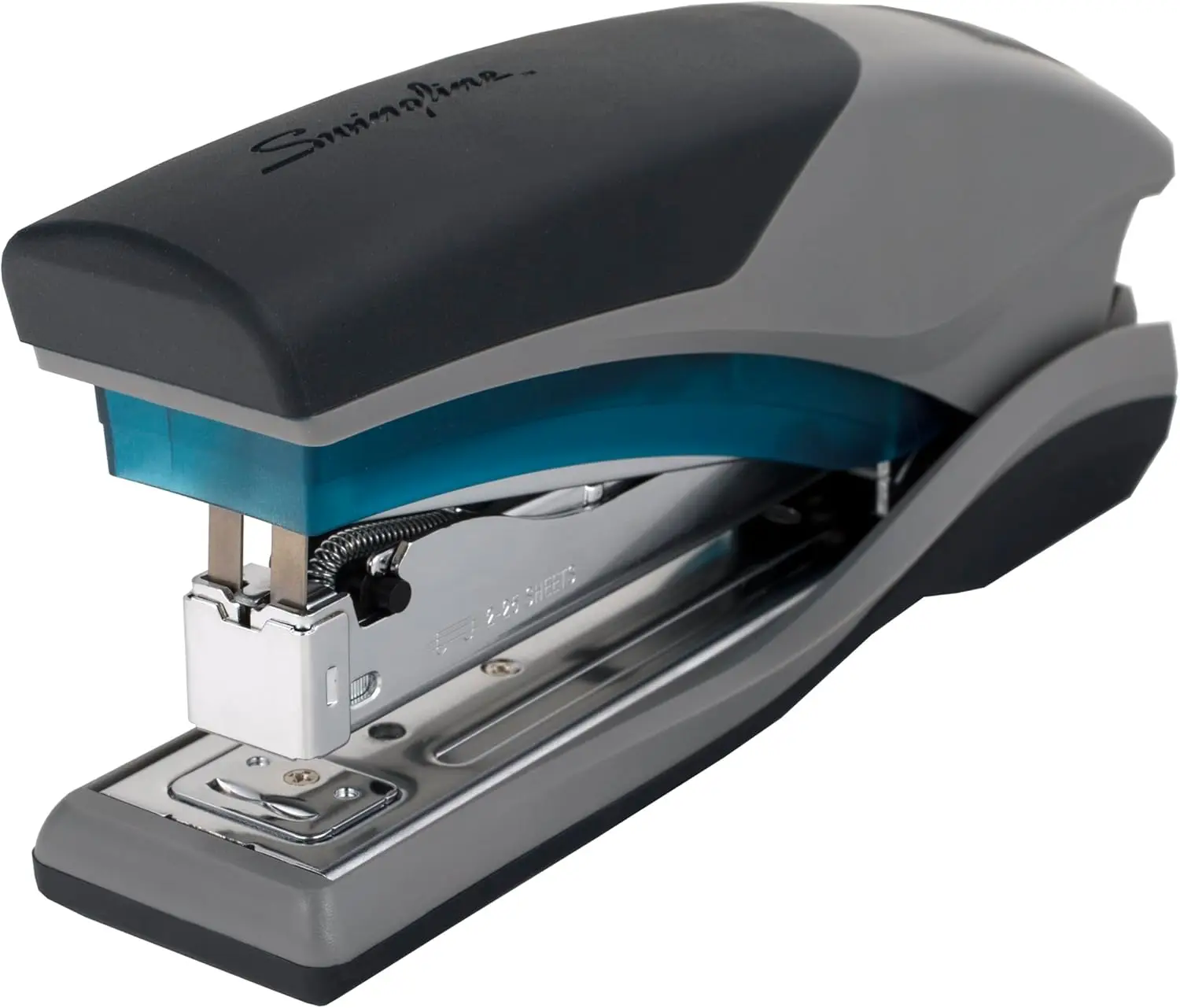 Swingline Stapler, 25 Sheet Capacity, Optima 25, Jam Free, Reduced Effort, Soft Grip, Blue and Gray (66404)
Swingline Stapler, 25 Sheet Capacity, Optima 25, Jam Free, Reduced Effort, Soft Grip, Blue and Gray (66404)