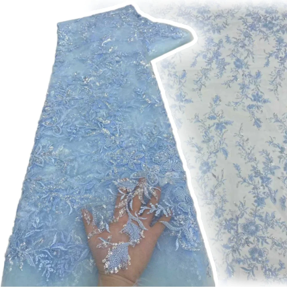 Newest African Groom Beaded Lace Fabric 2026 High Quality French Nigerian Sequin Lace Fabric Bridal Wedding Dress Sewing 2361
Newest African Groom Beaded Lace Fabric 2026 High Quality French Nigerian Sequin Lace Fabric Bridal Wedding Dress Sewing 2361