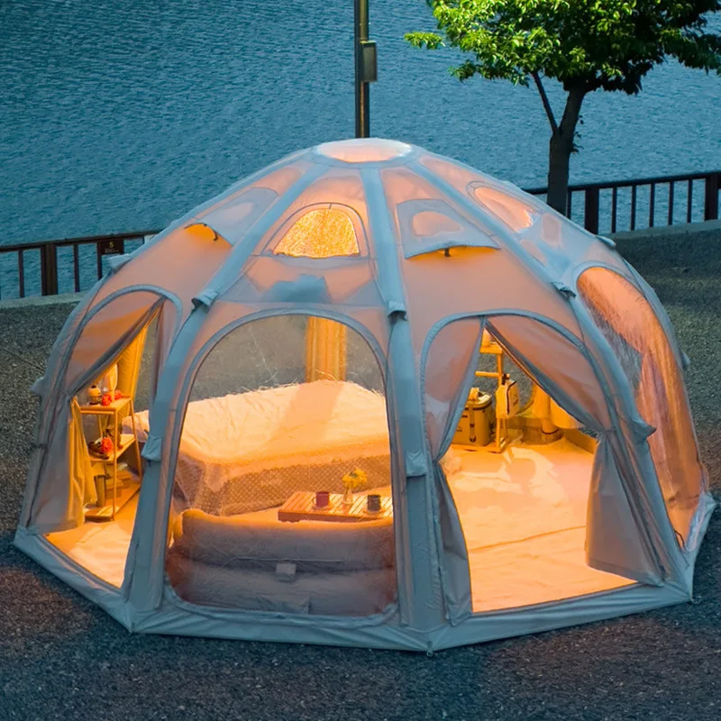 Inflatable tent outdoor camping spherical panoramic transparent starry sky tent large space
Inflatable tent outdoor camping spherical panoramic transparent starry sky tent large space