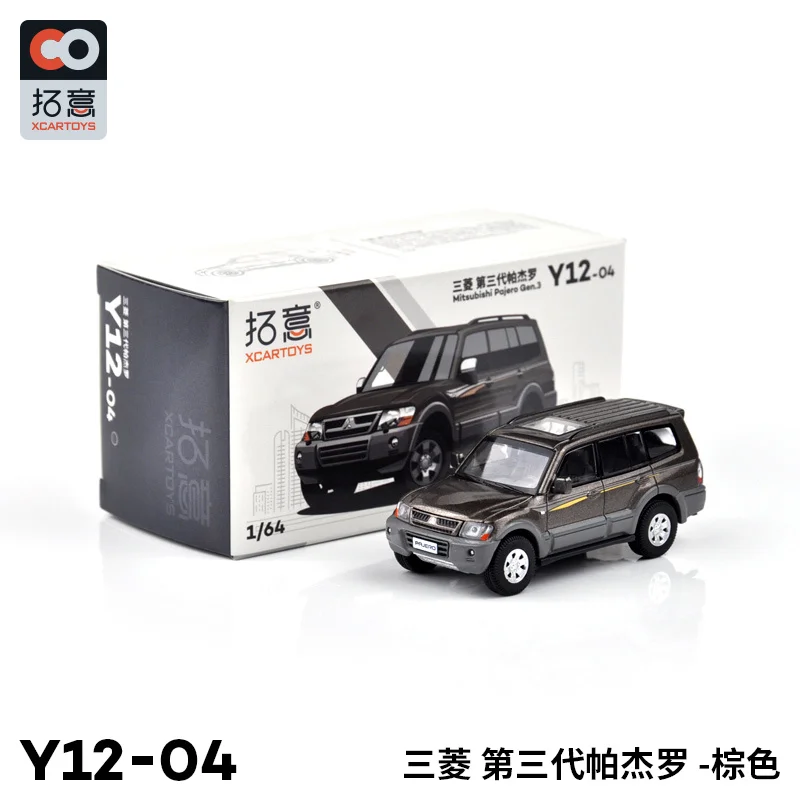 Литая под давлением модель из сплава Toyeast XCARTOYS 1/64, миниатюрный внедорожник Mitsubishi 3-го поколения Pajero, копия коллекционного автомобиля коричневого цвета 
Литая под давлением модель из сплава Toyeast XCARTOYS 1/64, миниатюрный внедорожник Mitsubishi 3-го поколения Pajero, копия коллекционного автомобиля коричневого цвета