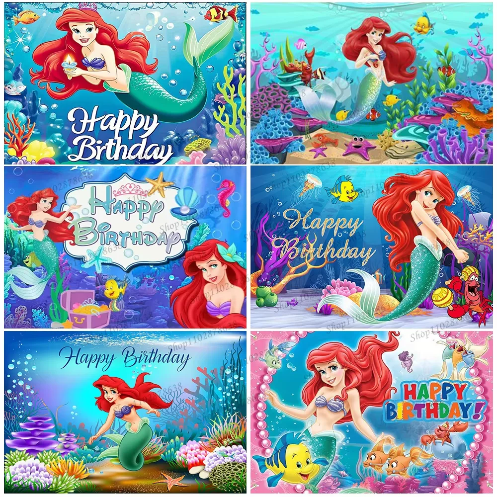 The Little Mermaid Custom Backdrop Ariel Princess Birthday Party Banner Girl Baby Shower Background Underwater Themed Decor
The Little Mermaid Custom Backdrop Ariel Princess Birthday Party Banner Girl Baby Shower Background Underwater Themed Decor