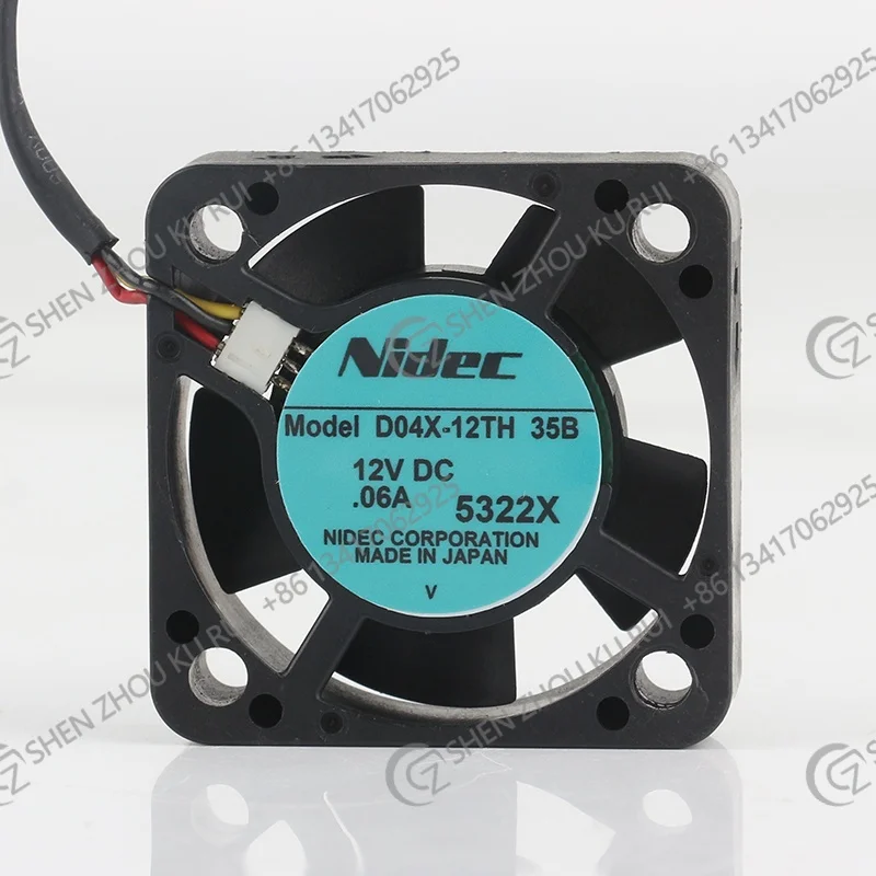 Nidec 5V 24V 48V DC 12V 0.06A AC EC 4010 40X40X10MM 4CM D04X-12TH 35B three-wire inverter printer Double ball silent cooling fan
Nidec 5V 24V 48V DC 12V 0.06A AC EC 4010 40X40X10MM 4CM D04X-12TH 35B three-wire inverter printer Double ball silent cooling fan