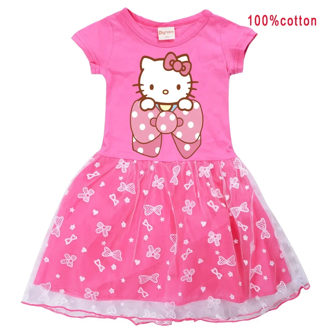 2024 summer new Sanrio hello kitty girls dress cotton short-sleeved T-shirt summer children's bow dress
2024 summer new Sanrio hello kitty girls dress cotton short-sleeved T-shirt summer children's bow dress
