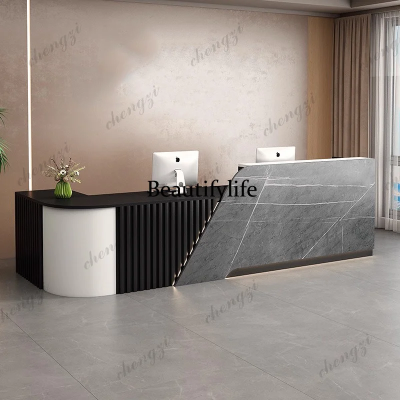 Minimalist Beauty Reception Desks Modern Salon Executive Aesthetic Reception Desks Long Curved Mostrador Commercial Furniture
Minimalist Beauty Reception Desks Modern Salon Executive Aesthetic Reception Desks Long Curved Mostrador Commercial Furniture