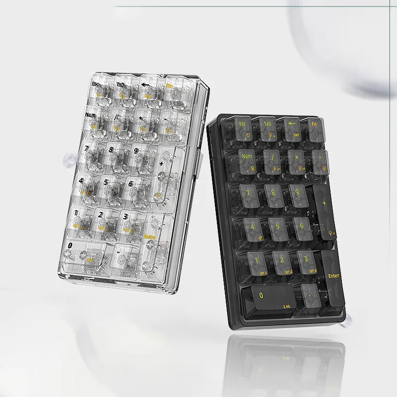 Mechanical Digital Keypad Bluethooth 2.4G Transparent Wired 21 Keyboard for Accounting Finance PCExternal Small Keyboard Hotswap
Mechanical Digital Keypad Bluethooth 2.4G Transparent Wired 21 Keyboard for Accounting Finance PCExternal Small Keyboard Hotswap