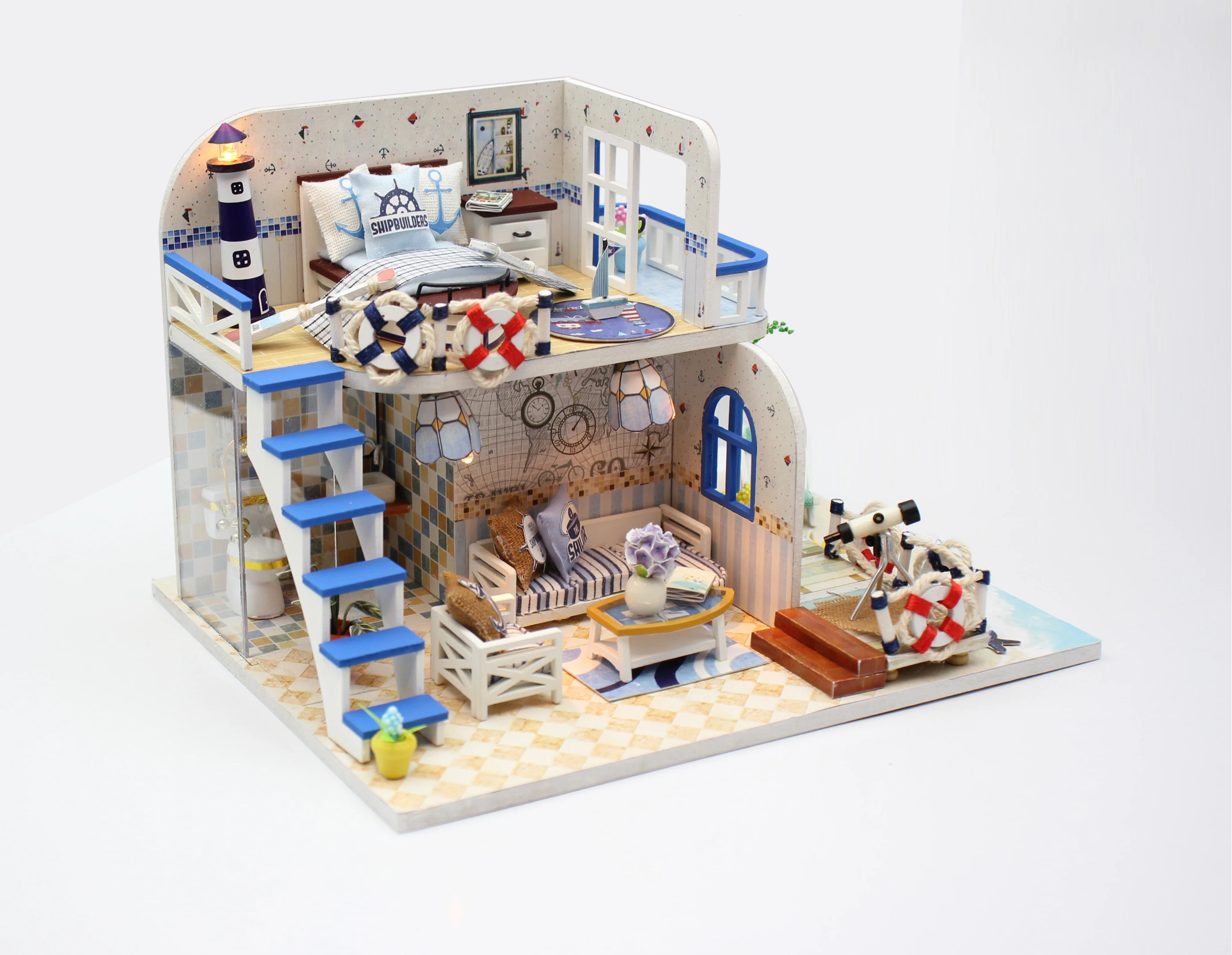 Double Deck Model DIY Assembled Mini Wooden House Doll Houses Miniature Dollhouse With Cover
Double Deck Model DIY Assembled Mini Wooden House Doll Houses Miniature Dollhouse With Cover