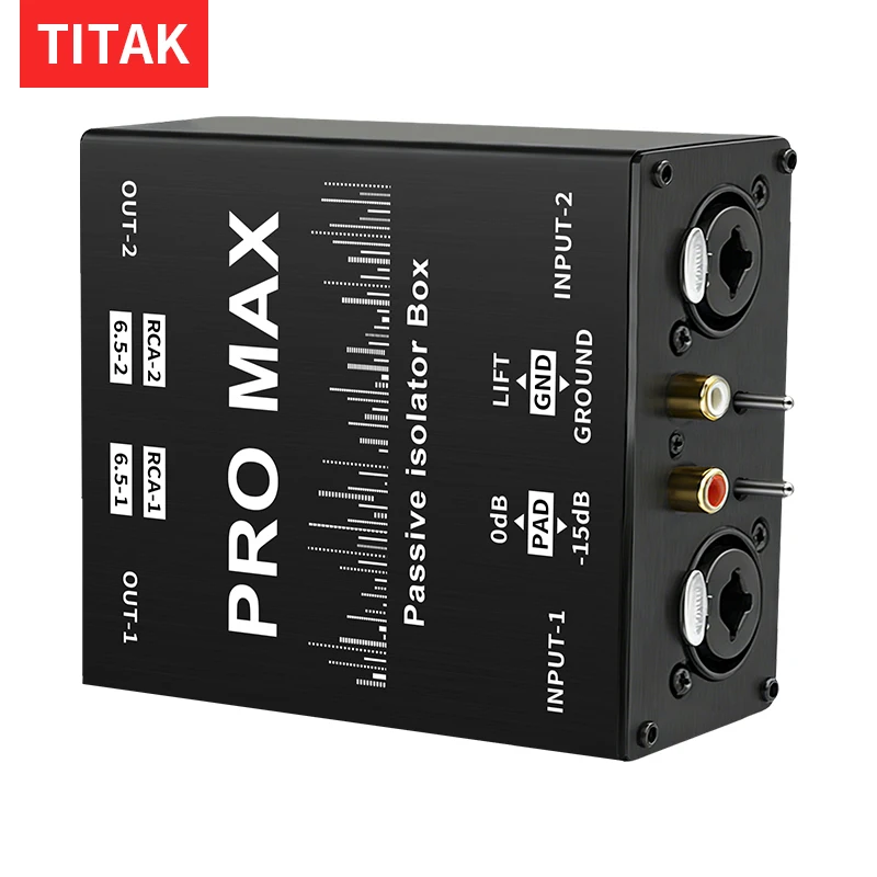 2-канальный пассивный фильтр от шумов земляного контура XLR/TS/TRS, изолятор звуковых помех для студийных микшеров и систем живого звука
2-канальный пассивный фильтр от шумов земляного контура XLR/TS/TRS, изолятор звуковых помех для студийных микшеров и систем живого звука