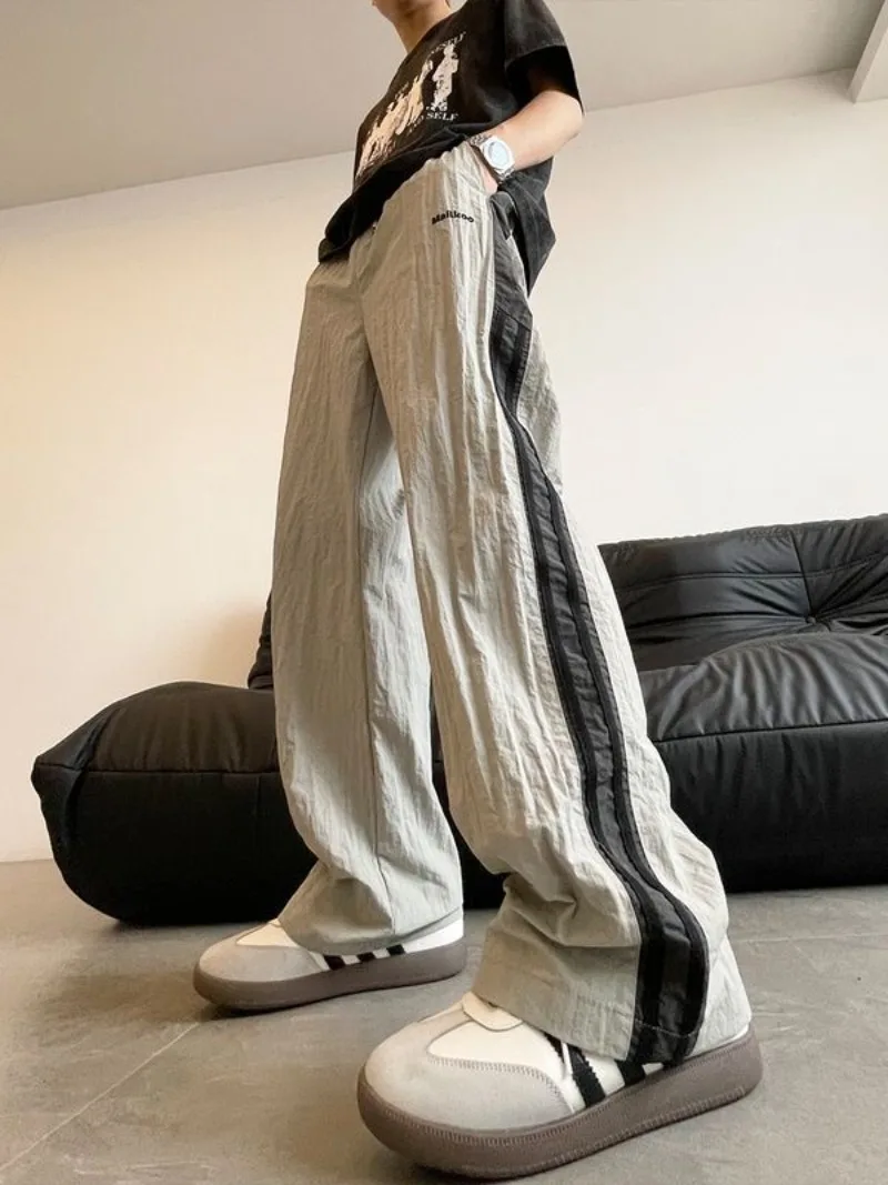 Summer Trousers Thin Quick Drying Pants Men's Loose Straight Sports Pants Striped Casual Drawstring Pocket Long Pants
Summer Trousers Thin Quick Drying Pants Men's Loose Straight Sports Pants Striped Casual Drawstring Pocket Long Pants