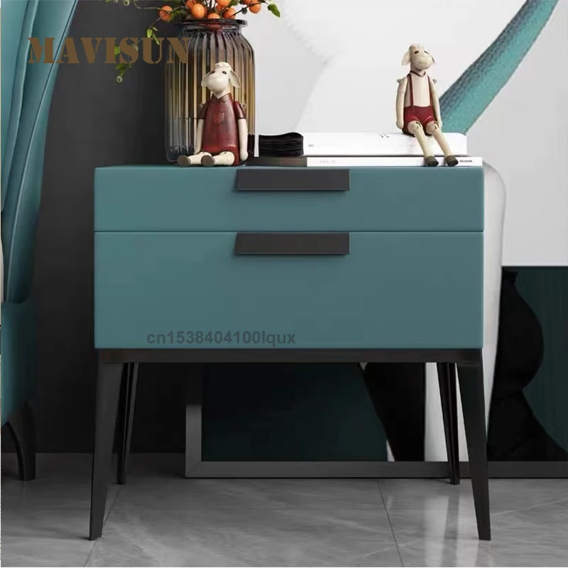 Italian Small-Sized Double-Drawer Bedroom Nightstands Leather Surface Solid Wood Frame Rectangular 52CM Decorative Bedside Table
Italian Small-Sized Double-Drawer Bedroom Nightstands Leather Surface Solid Wood Frame Rectangular 52CM Decorative Bedside Table