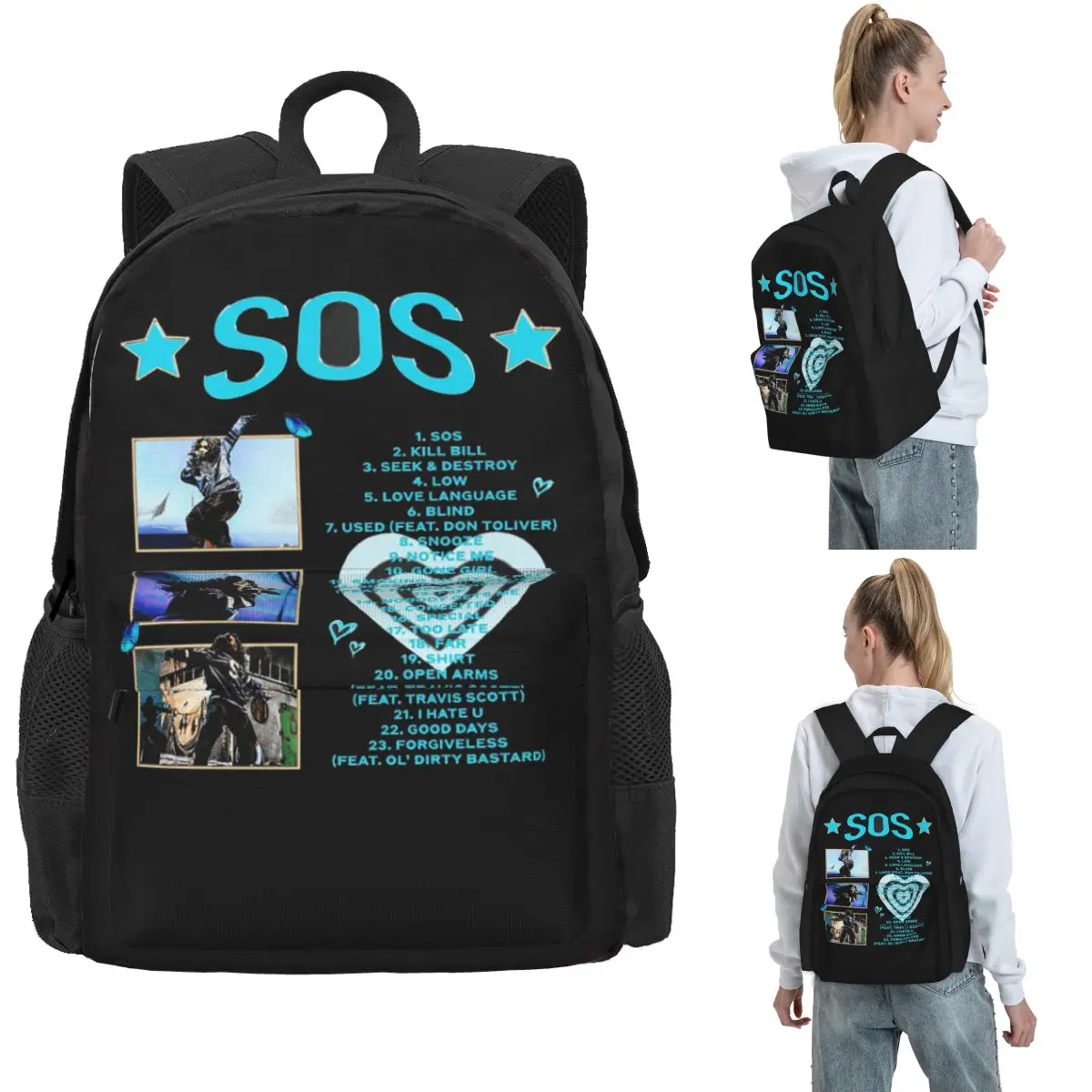Рюкзаки SZA SOS Song Singer для мальчиков и девочек, сумка для книг, большая вместительная детская школьная сумка, дорожный рюкзак, сумка на плечо
Рюкзаки SZA SOS Song Singer для мальчиков и девочек, сумка для книг, большая вместительная детская школьная сумка, дорожный рюкзак, сумка на плечо